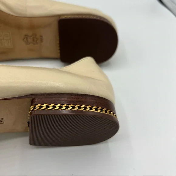 Tory Burch Cream Leather Loafers - Picture 7 of 10